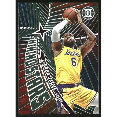 2021-22 Panini Illusions Shining Stars Emerald #6 LeBron James