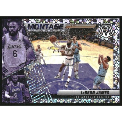 2021-22 Panini Mosaic Montage Fast Break Silver #23 LeBron James