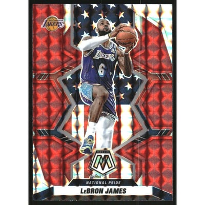 2021-22 Panini Mosaic Mosaic Red #246 LeBron James NP