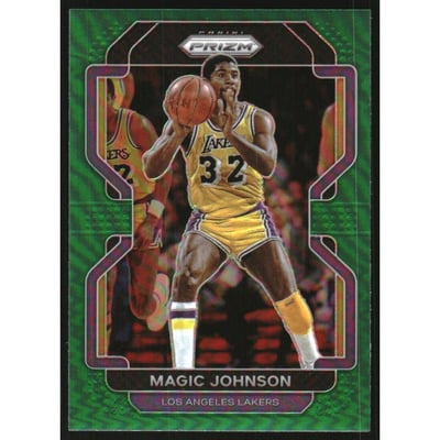 2021-22 Panini Prizm Prizms Green #248 Magic Johnson