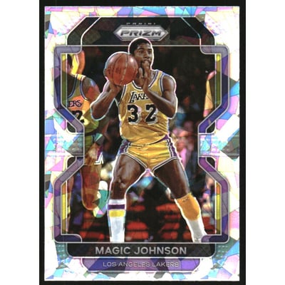 2021-22 Panini Prizm Prizms Ice #248 Magic Johnson