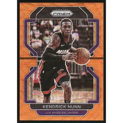 2021-22 Panini Prizm Prizms Orange Wave #216 Kendrick Nunn