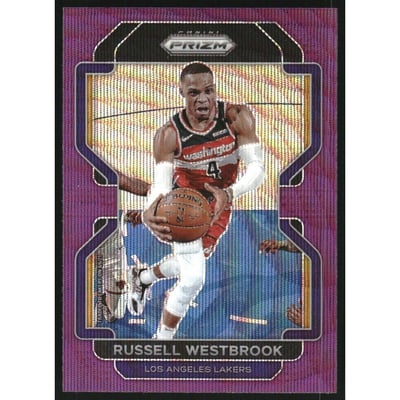 2021-22 Panini Prizm Prizms Purple Wave #55 Russell Westbrook