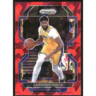 2021-22 Panini Prizm Prizms Red Ice #53 Anthony Davis