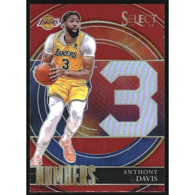 2021-22 Select Numbers Prizms Red #30 Anthony Davis