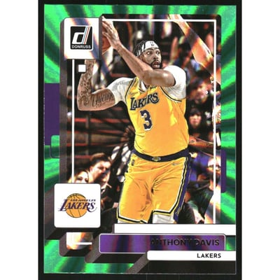 2022-23 Donruss Holo Green Laser #129 Anthony Davis