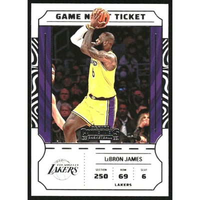 2022-23 Panini Contenders Game Night Ticket #21 LeBron James