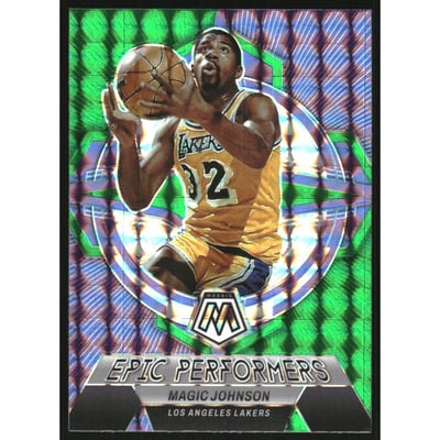 2022-23 Panini Mosaic Epic Performers Mosaic Green #14 Magic Johnson