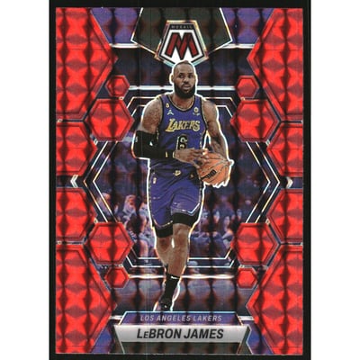 2022-23 Panini Mosaic Mosaic Red #98 LeBron James