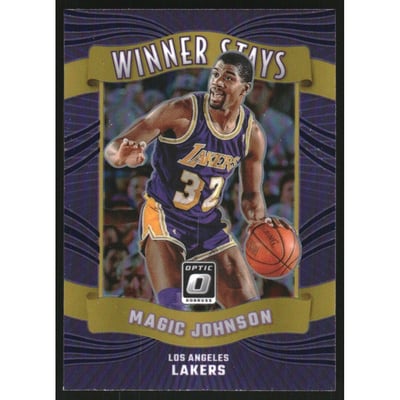 2023-24 Donruss Optic Winner Stays Purple #11 Magic Johnson