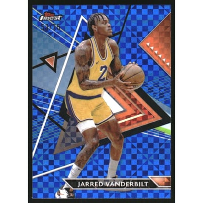 2023-24 Finest Blue Checkerboard Refractors #129 Jarred Vanderbilt UC