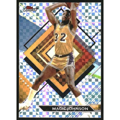 2023-24 Finest Checkerboard Refractors #255 Magic Johnson R