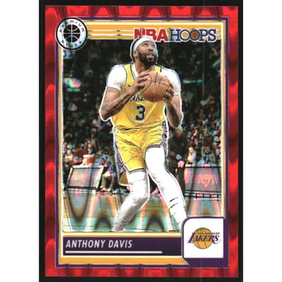 2023-24 Hoops Premium Stock Red Seismic Prizm #177 Anthony Davis