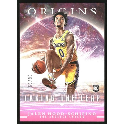 2023-24 Panini Origins Taking the Leap Pink #1 Jalen Hood-Schifino