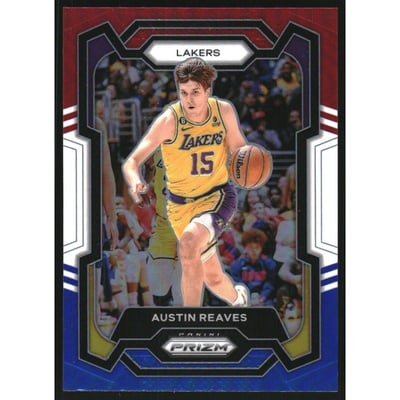 2023-24 Panini Prizm Prizms Blue Wave #76 Austin Reaves