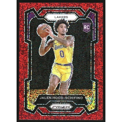 2023-24 Panini Prizm Prizms Red Sparkle #145 Jalen Hood-Schifino