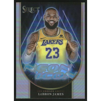 2023-24 Select Neon Icon Silver Prizms #12 LeBron James