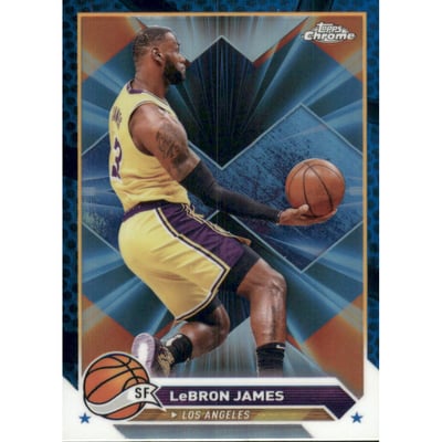 2023-24 Topps Chrome Blue Basketball Refractors #23 LeBron James