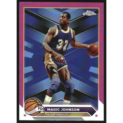 2023-24 Topps Chrome Pink Refractors #97 Magic Johnson