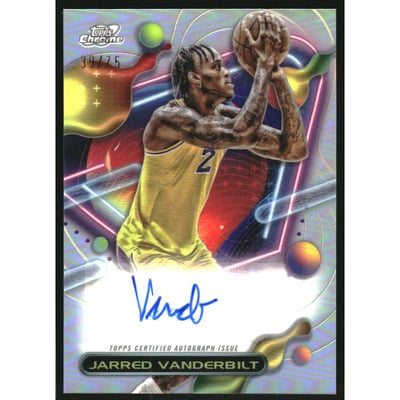 2023-24 Topps Cosmic Chrome Autographs Refractors #CCAVJV Jarred Vanderbilt