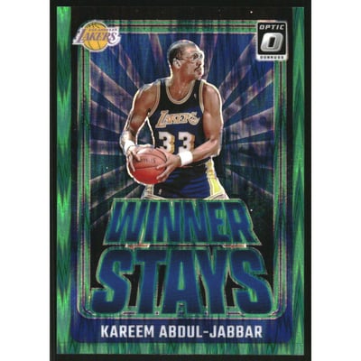 2024-25 Donruss Optic Winner Stays Green Shock #14 Kareem Abdul-Jabbar