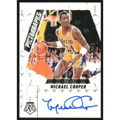 2024-25 Panini Mosaic Pictographs Mosaic White #20 Michael Cooper
