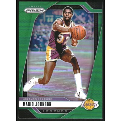 2024-25 Panini Prizm Prizms Green #294 Magic Johnson