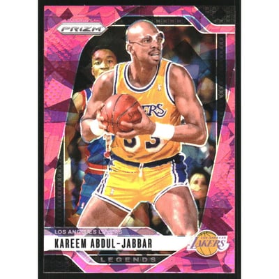 2024-25 Panini Prizm Prizms Pink Ice #279 Kareem Abdul-Jabbar