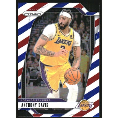 2024-25 Panini Prizm Prizms Red White and Blue #195 Anthony Davis
