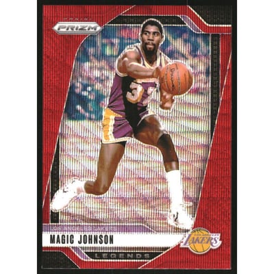 2024-25 Panini Prizm Prizms Ruby Wave #294 Magic Johnson