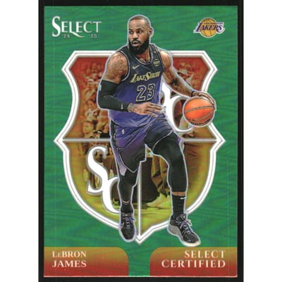 2024-25 Select Select Certified Green Prizms #5 LeBron James