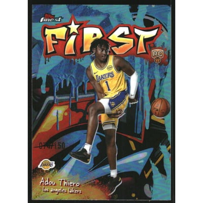 2025-26 Finest First Sky Blue Refractors #F26 Adou Thiero