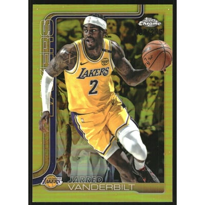 2025-26 Topps Chrome Yellow Refractors #154 Jarred Vanderbilt