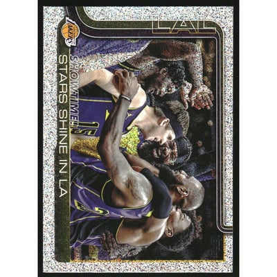 2025-26 Topps Sandglitter #293 Showtime!/Dorian Finney-Smith/Austin Reaves/Markieff Morris/LeBron James/Cam Reddish