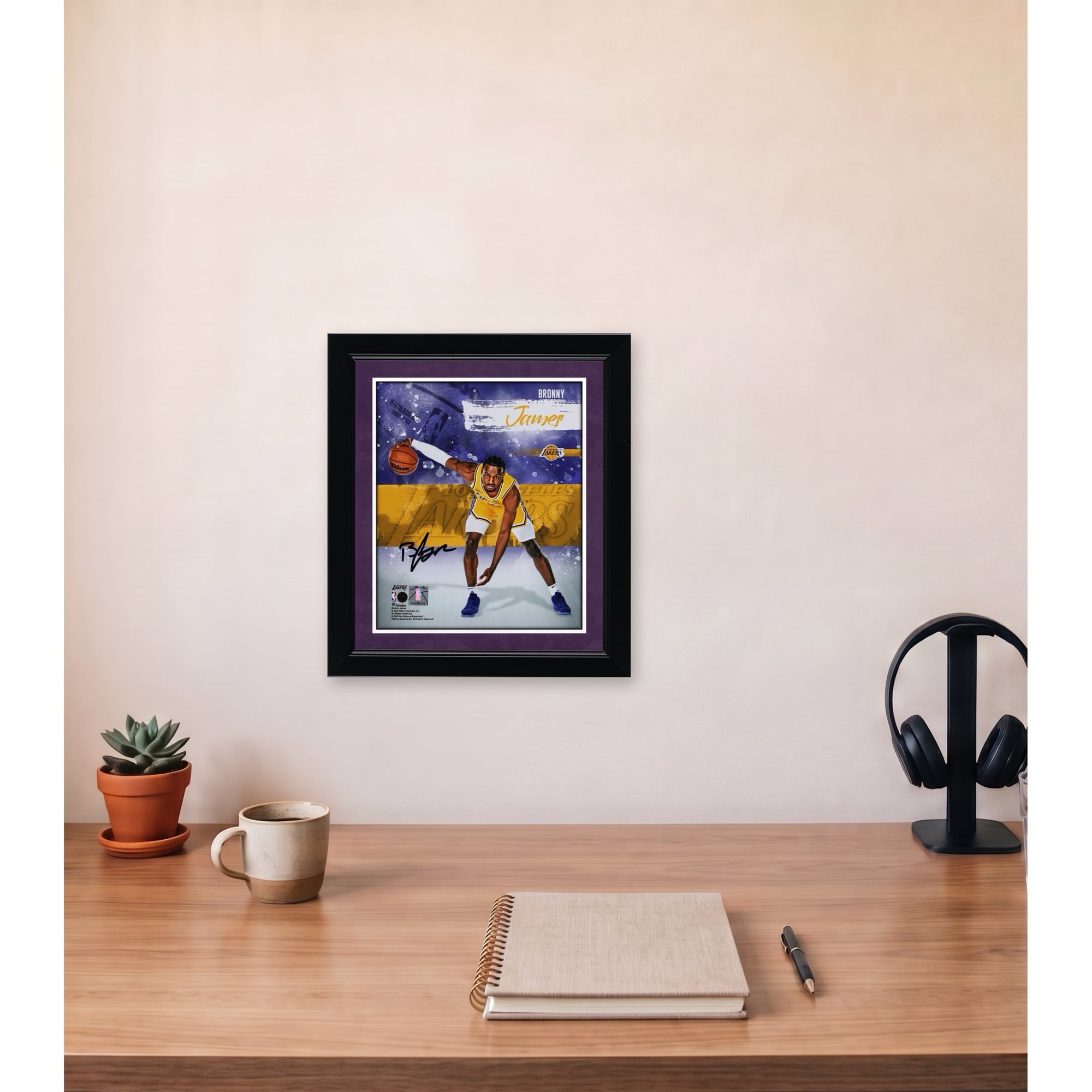 Bronny James Los Angeles Lakers Autographed 8" x 10" Stylized Photograph