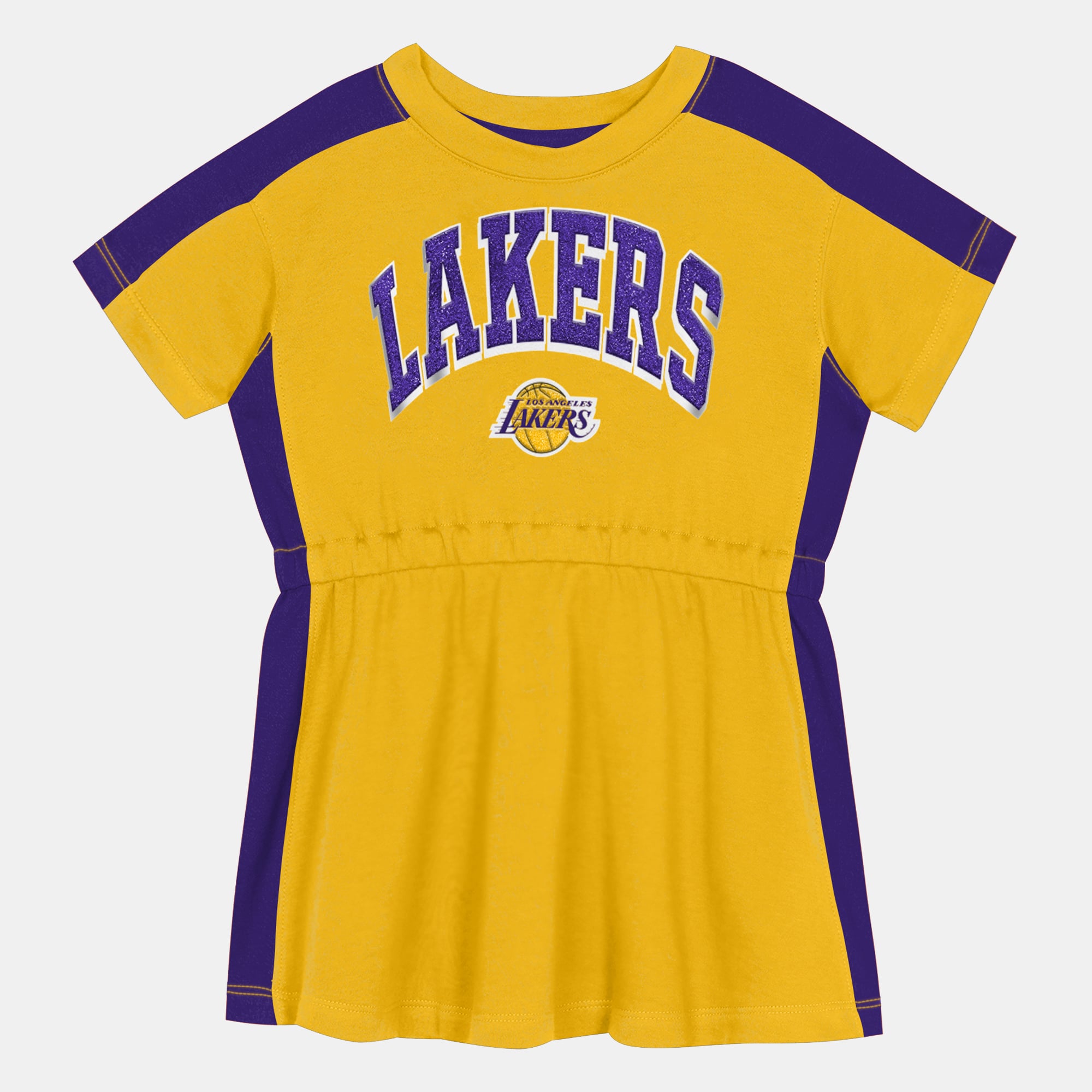 Robe Outerstuff dorée Los Angeles Lakers pour petites filles, style « grand-mère », idéale la maternelle.