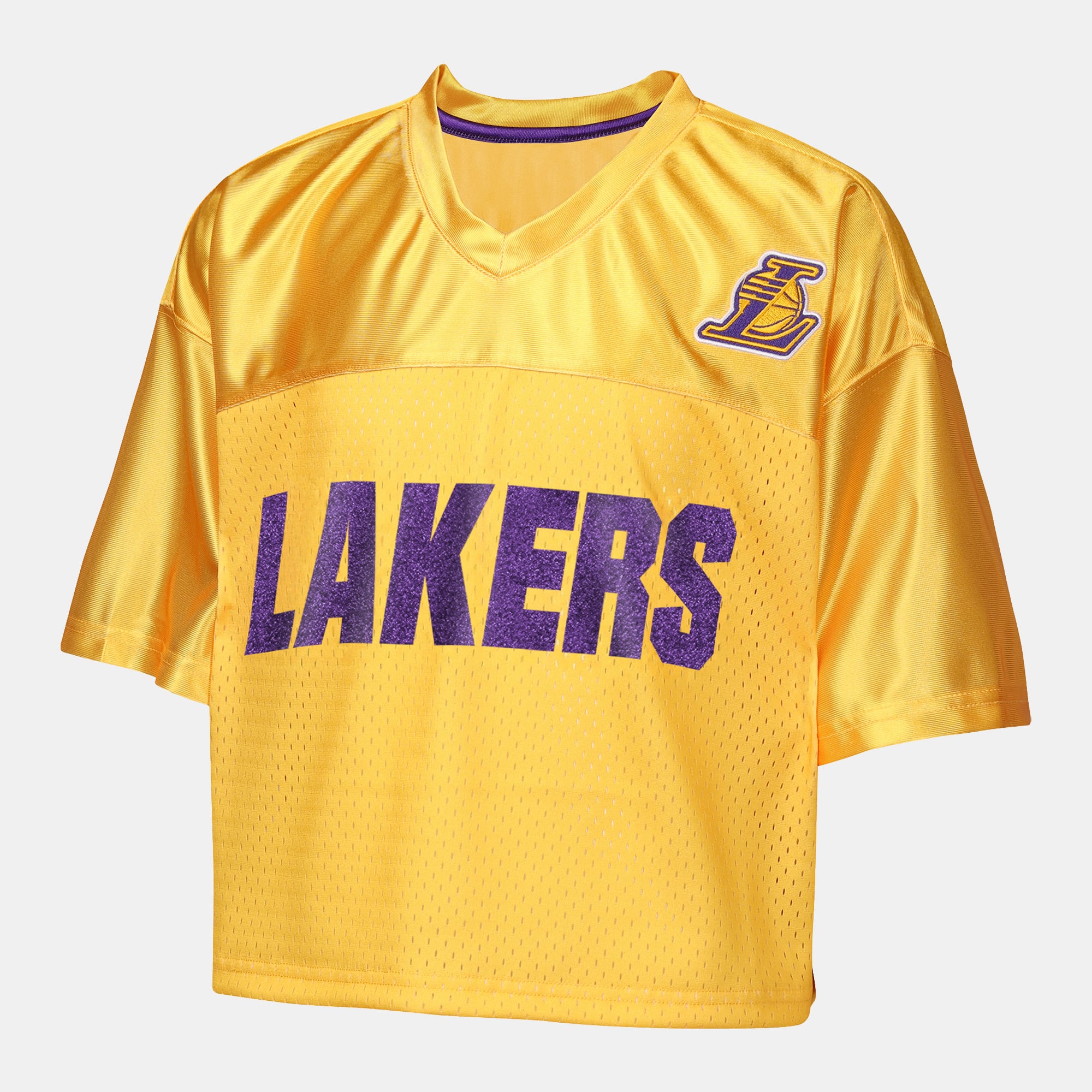 T-shirt court à col en V Outerstuff Gold Los Angeles Lakers pour jeunes filles