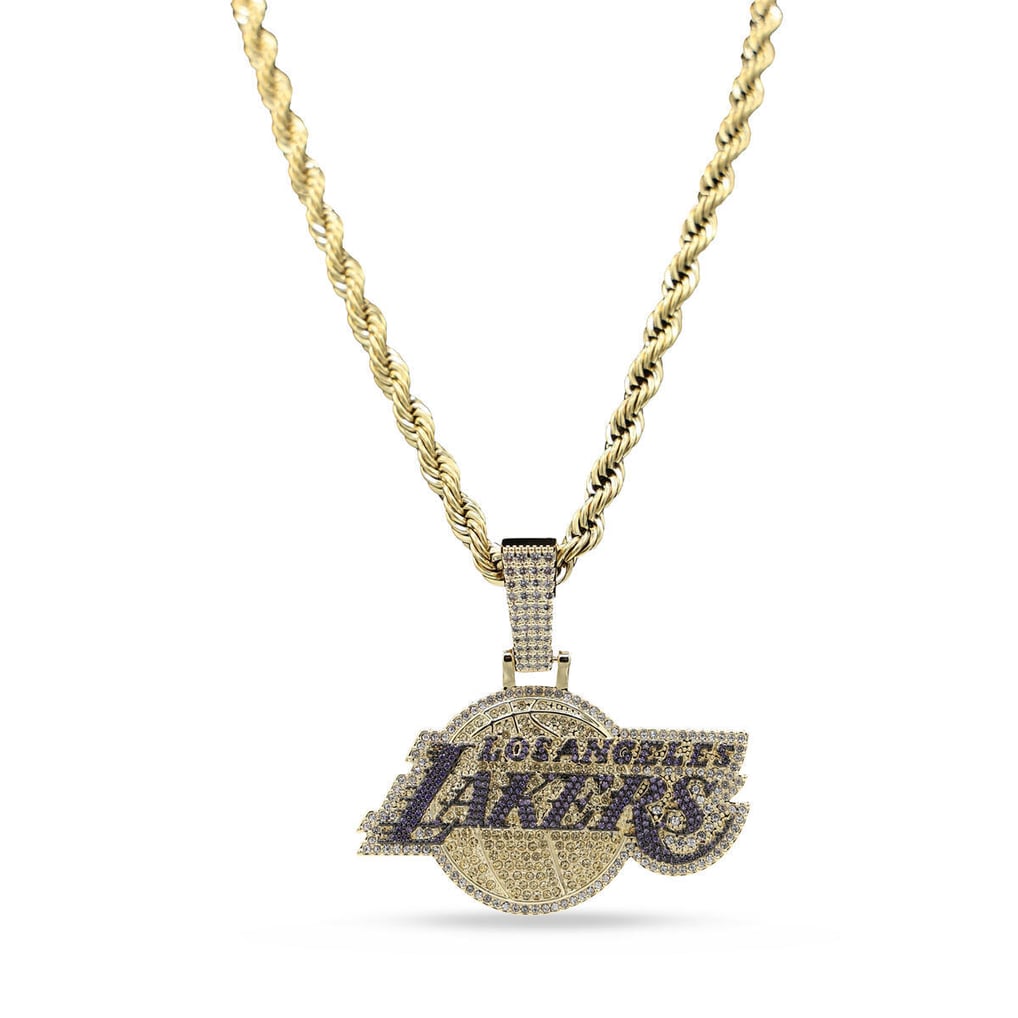 Hand And Rope Los Angeles Lakers GLD 18K Yellow Gold Logo Pendant & 20