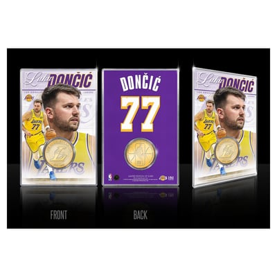 Luka Dončić Los Angeles Lakers Highland Mint Limited Edition Bronze Coin Card with Acrylic Holder