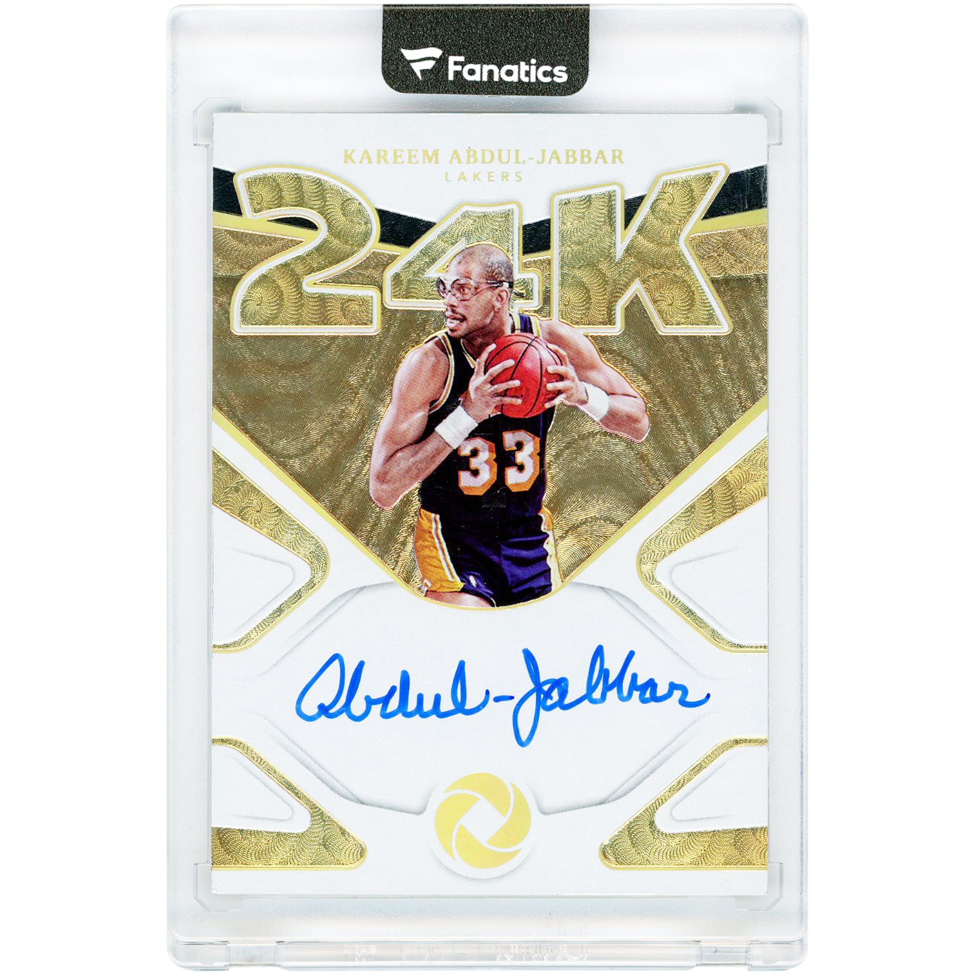 Carte autographiée de Kareem Abdul-Jabbar (Los Angeles Lakers) 2019-20 Panini Opulence 24k #24K-KA #1/5