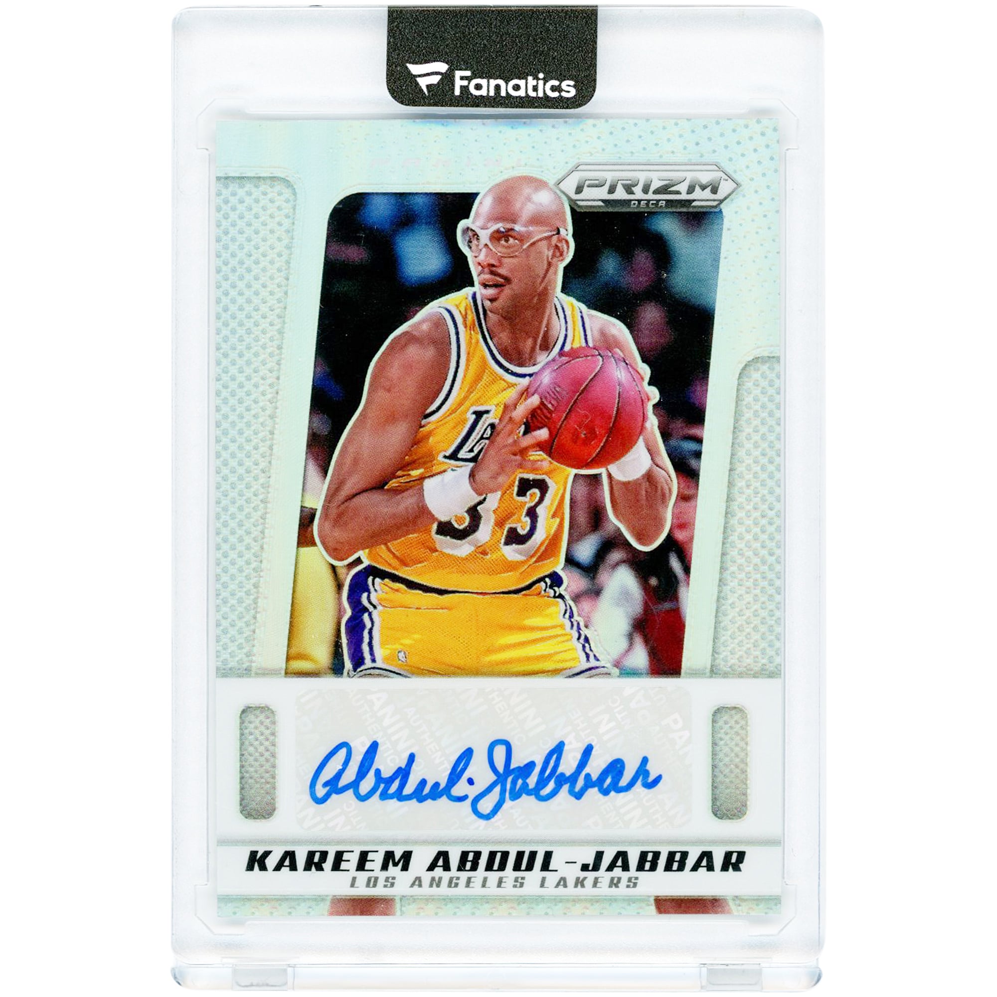 Kareem Abdul-Jabbar Los Angeles Lakers dédicacé 2024-25 Panini Prizm Deca #PDS-KAJ Carte
