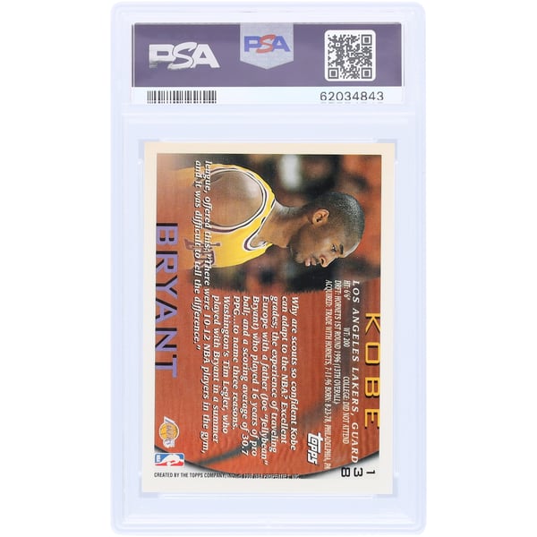 コービー・ブライアント ロサンゼルス・レイカーズ 1996 Topps #138 