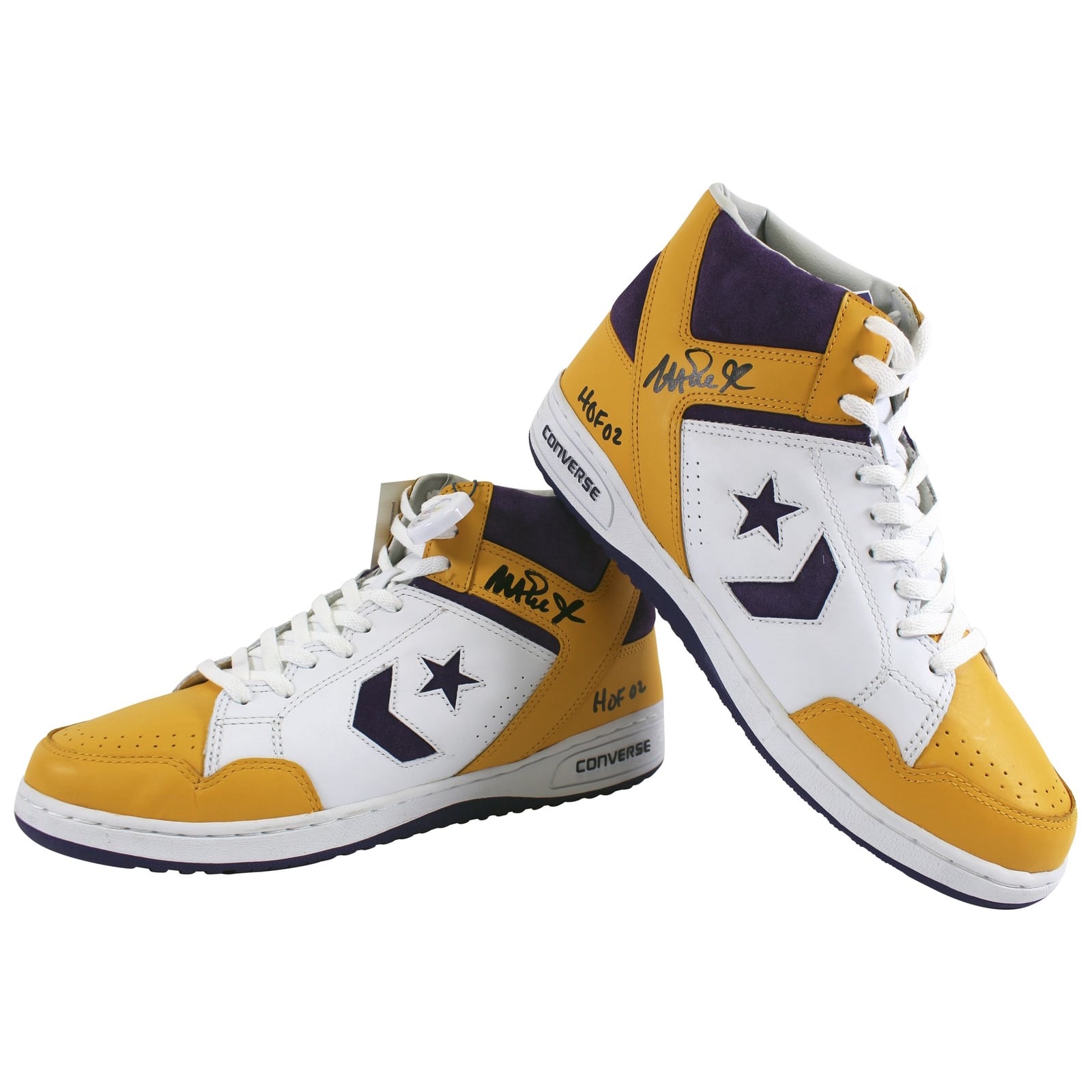 CONVERSE WEAPON MEN\'S 12 MID LEATHER MAGIC JOHNSON LA LAKERS NIB A11211C Converse Weapon  main image 3