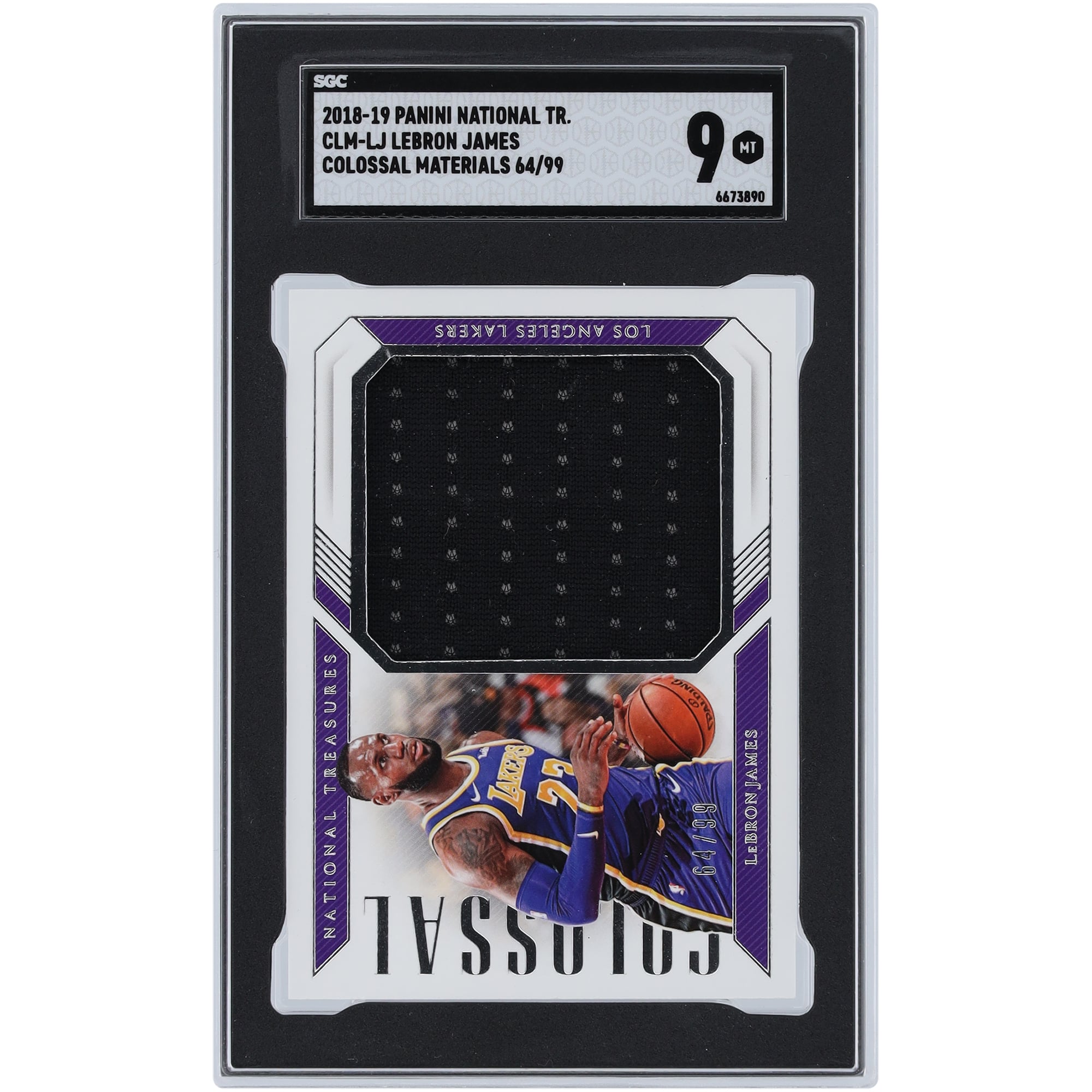 LeBron James Los Angeles Lakers 2018-19 Panini National Treasures 