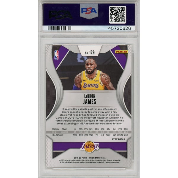 LeBron James Los Angeles Lakers 2019 Panini Prizm Orange Ice #129 