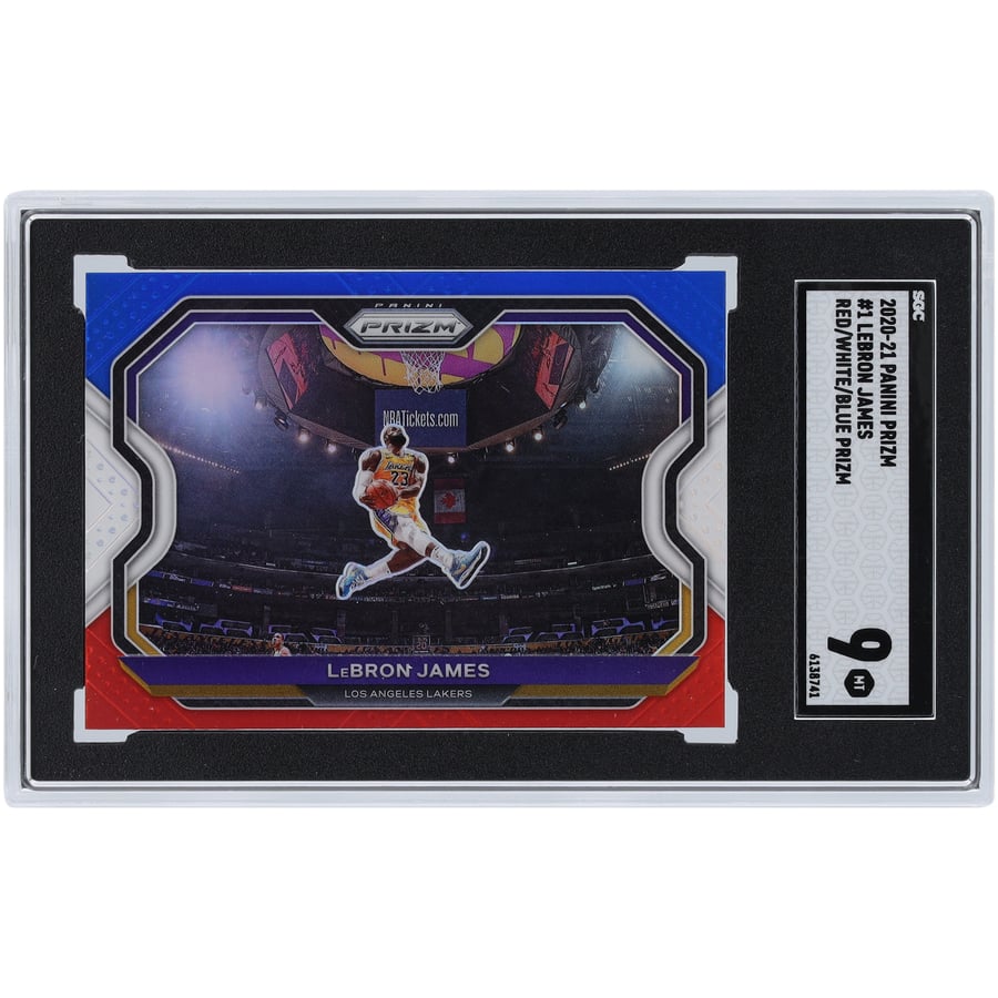 LeBron James Los Angeles Lakers 2020-21 Panini Prizm Red White 