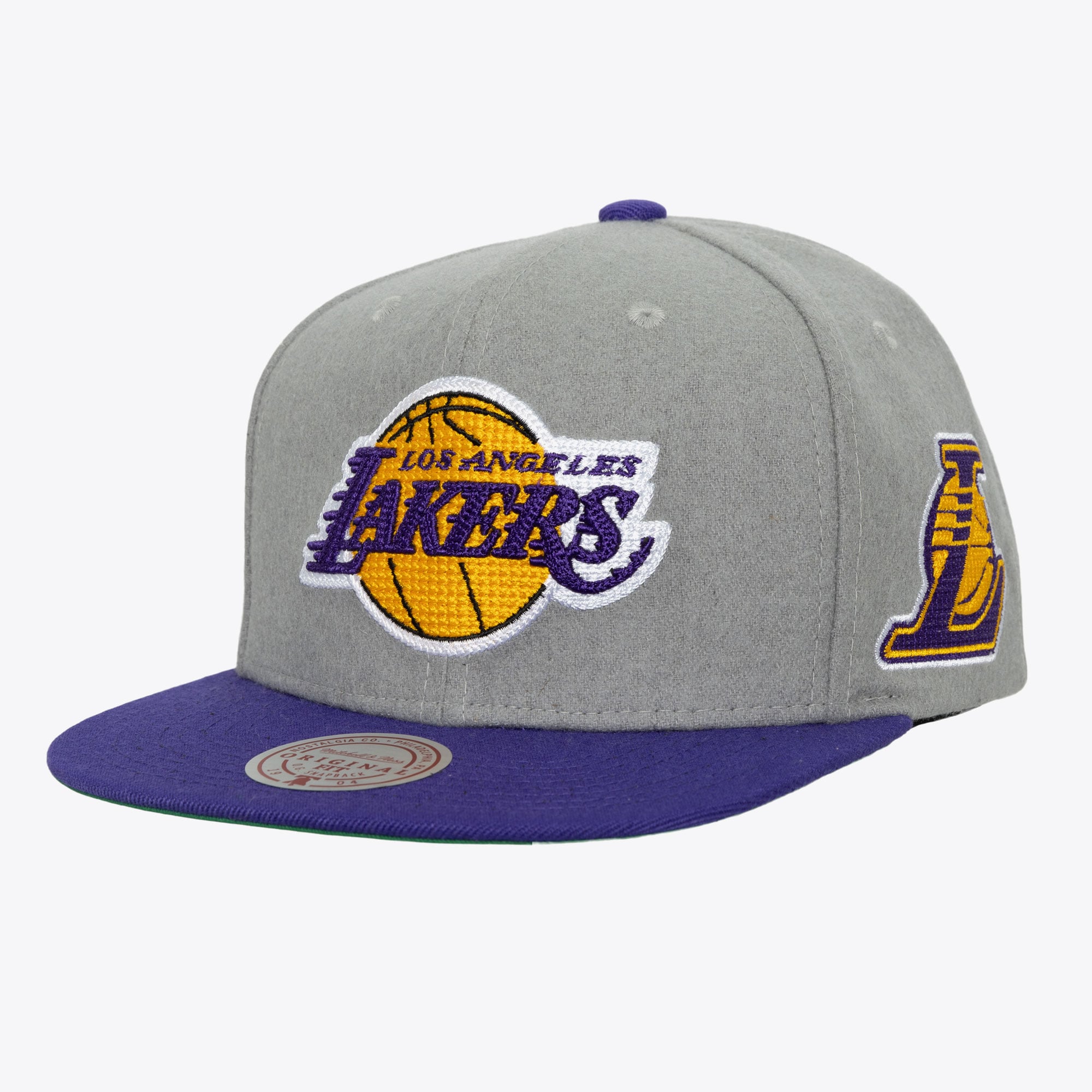 Los Angeles Lakers Gray Melt Stitch Snapback Hat