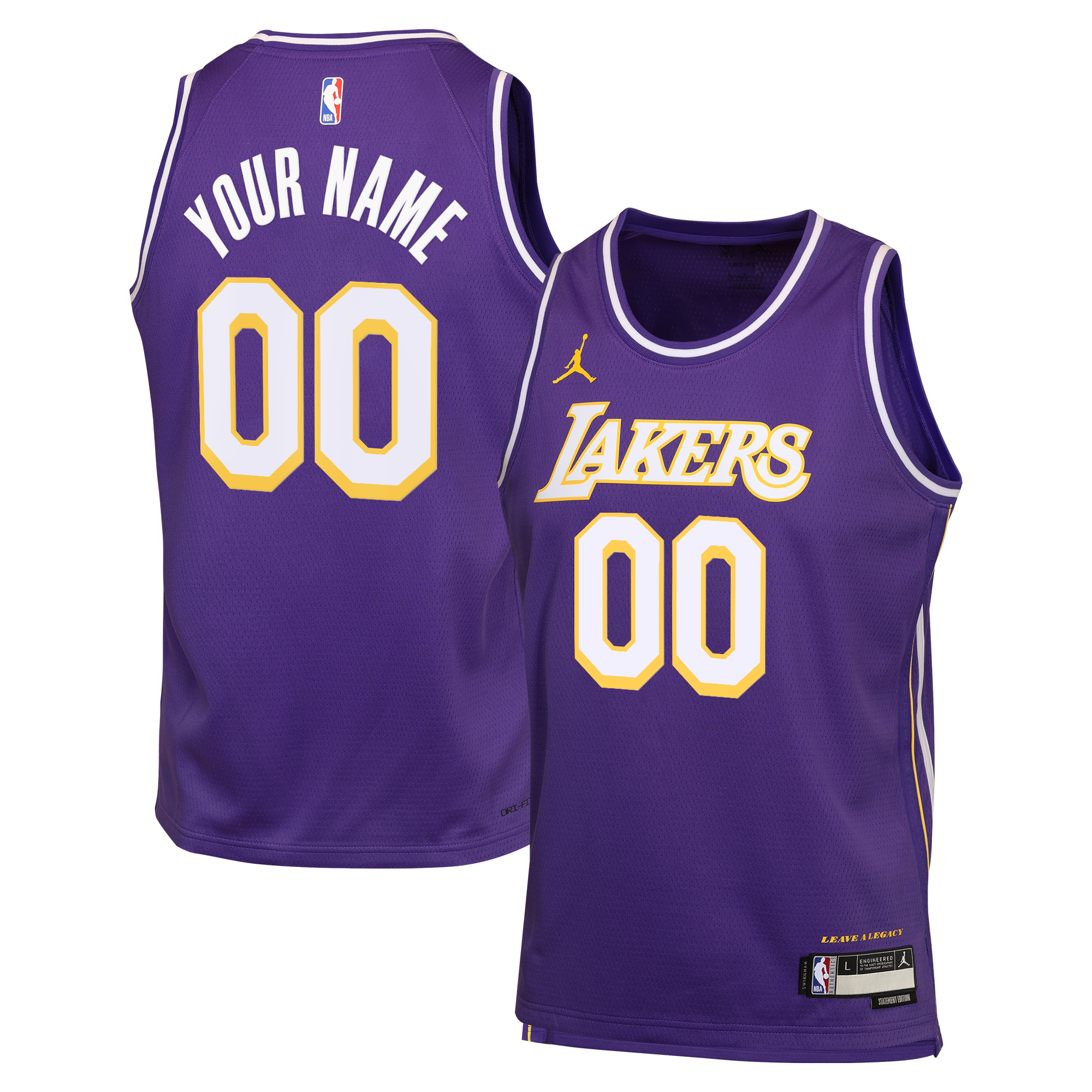 Los Angeles Lakers Jordan Statement Jersey - Custom - Youth