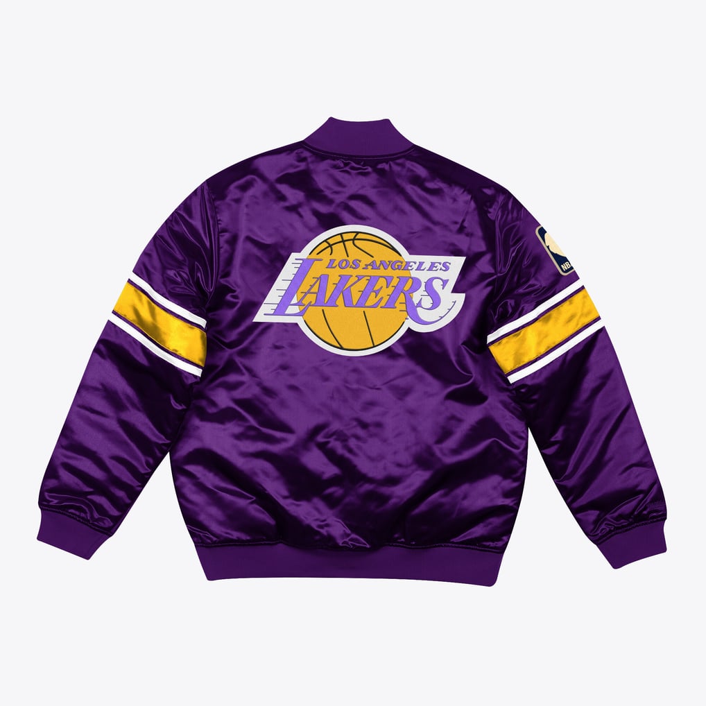 Mitchell & Ness ロサンゼルス・レイカーズ ヘビーウェイト サテン 