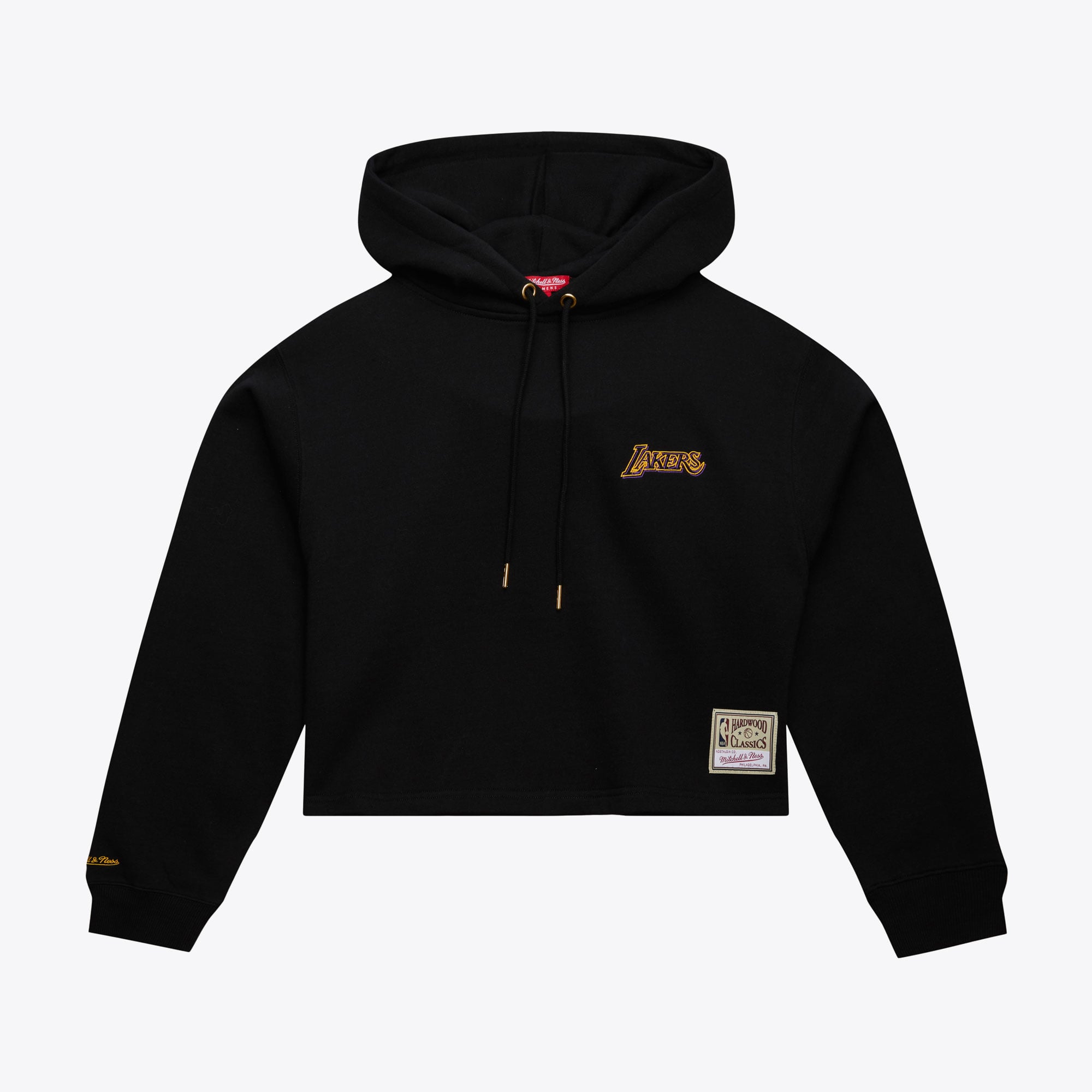 Mitchell & Ness Sweatshirt à Capuche Manches Courtes – Los Angeles Lakers – 100% Coton French Terry – Taille Américaine
